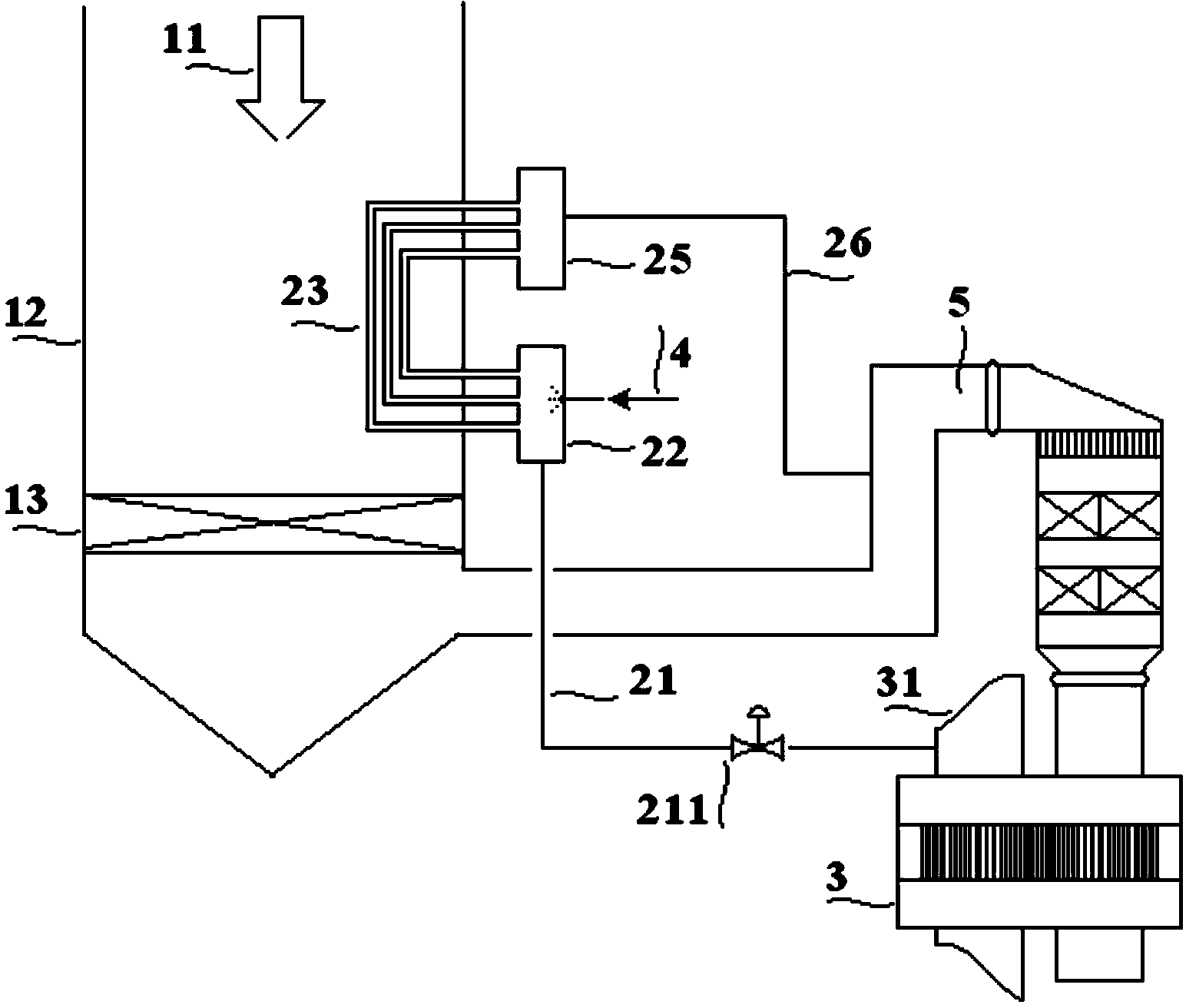 SCR (Selective Catalytic Reduction) denitration method and device with urea pyrolysis pipes in boiler