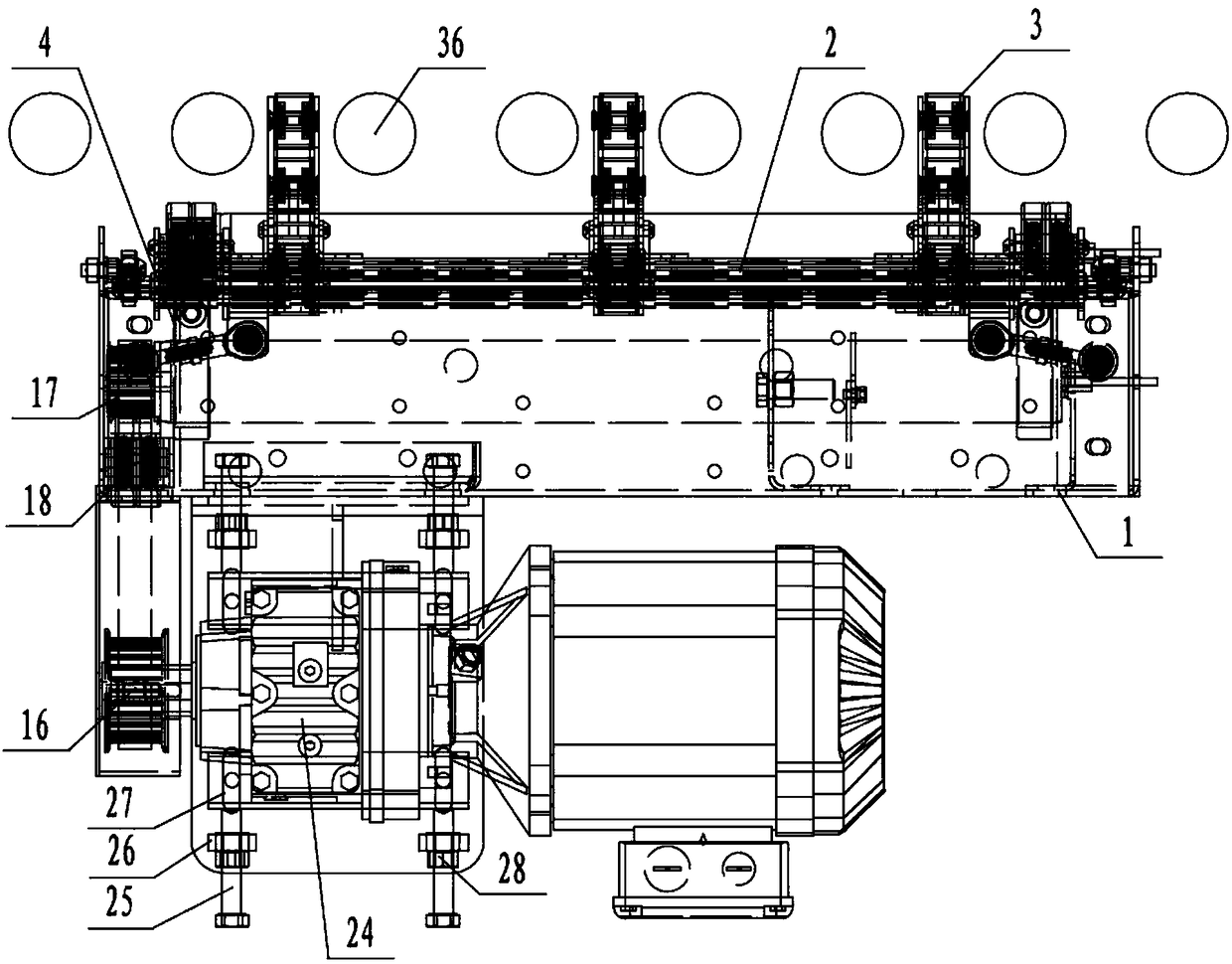 Narrow-band type transfer conveyor