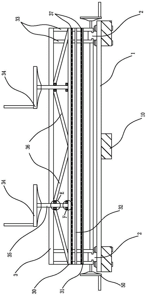 An electrode net tensioning device for preparing upper and lower electrode conductive concrete slabs