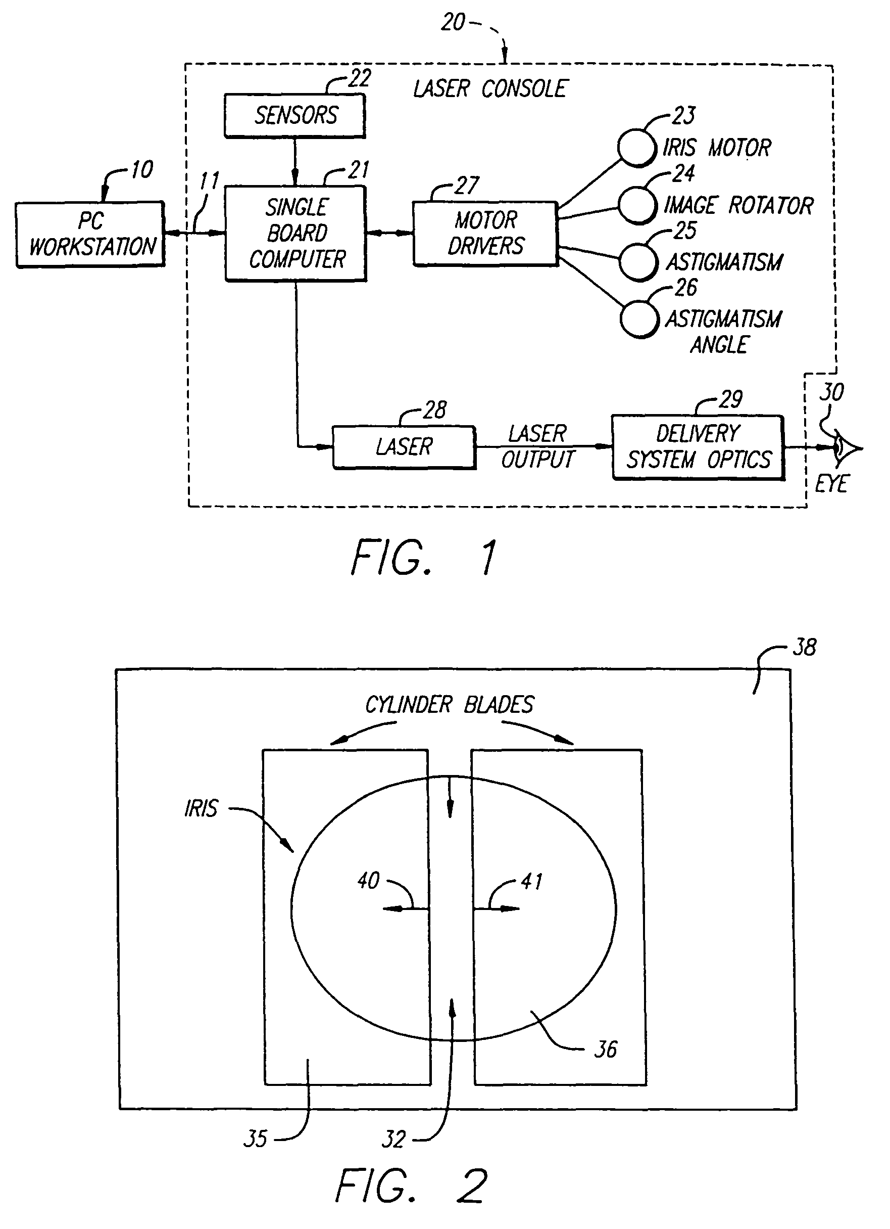 Method and system for laser treatment of refractive errors using offset imaging