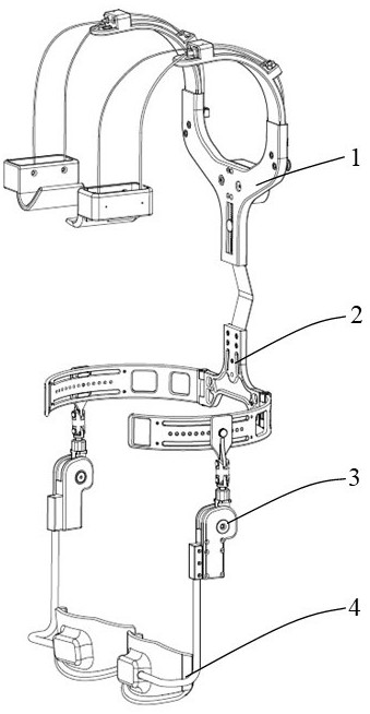 Exoskeleton power-assisted robot for material carrying