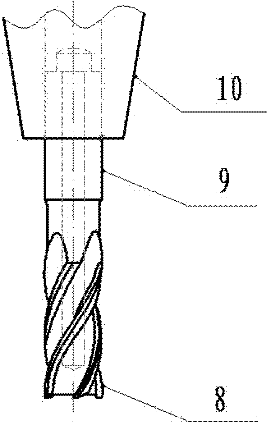 Heat pipe type end milling cutter