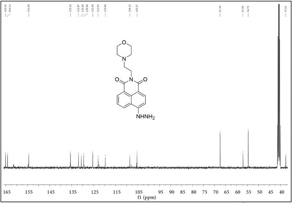 Fluorescent probe for detecting formaldehyde in cytolysosome and preparation method thereof