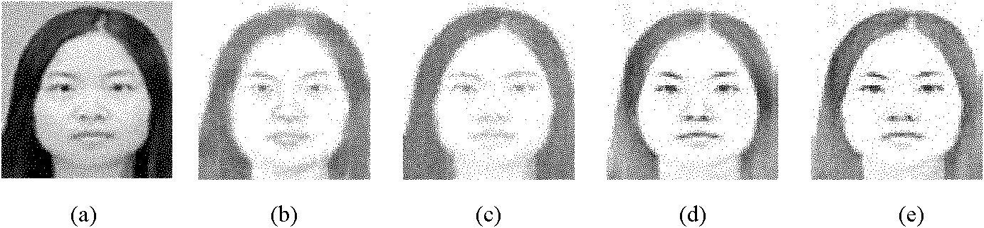 Face image-picture generating method based on sparse representation