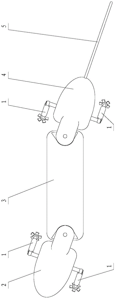 A bionic amphibious robot spring wheel crawling device