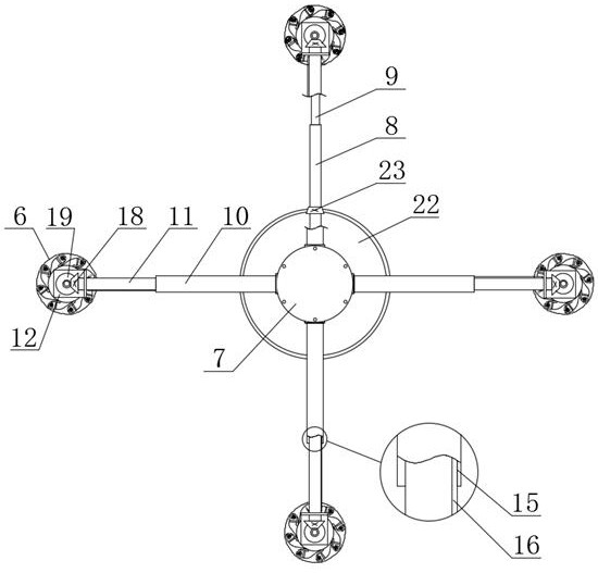 Radial telescopic wheel mechanism capable of adapting to stair steps with different heights