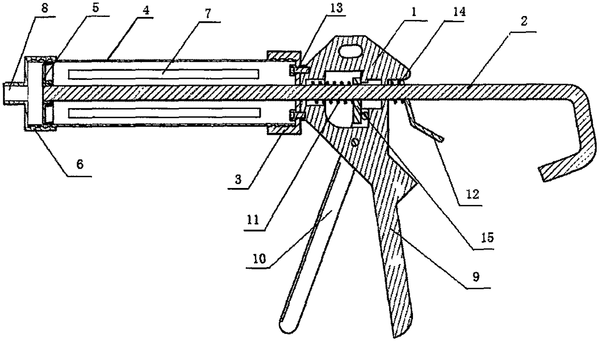 Glue gun comprising flexible glue tube