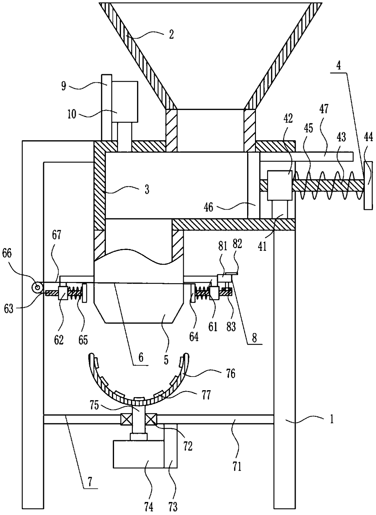 Navel orange bagging auxiliary device for fruit deep processing