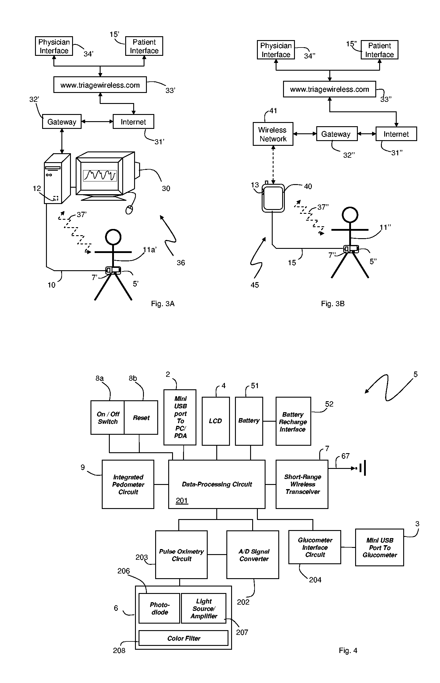 Small-scale, vital-signs monitoring device, system and method
