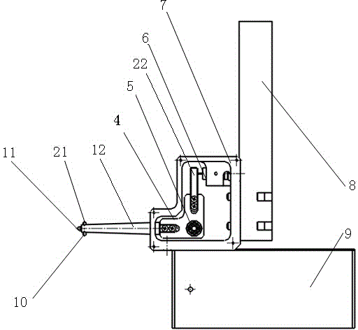 Disc type part numerical control turning processing dimension on-line measurement device