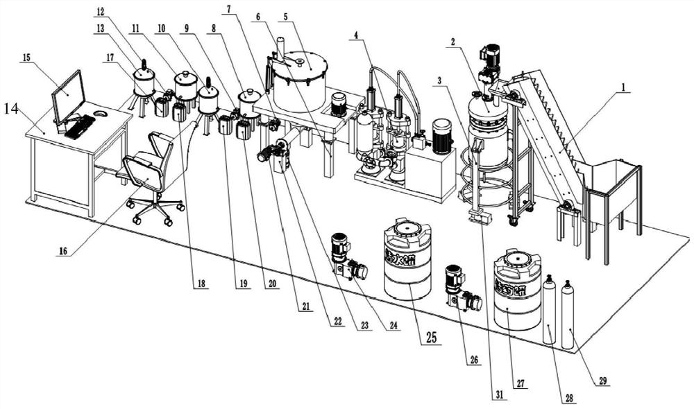 Device and process for extracting oil in oil-containing solid waste and recovering extracting agent