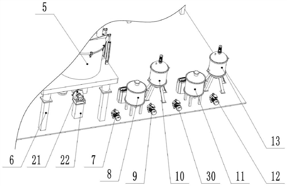 Device and process for extracting oil in oil-containing solid waste and recovering extracting agent