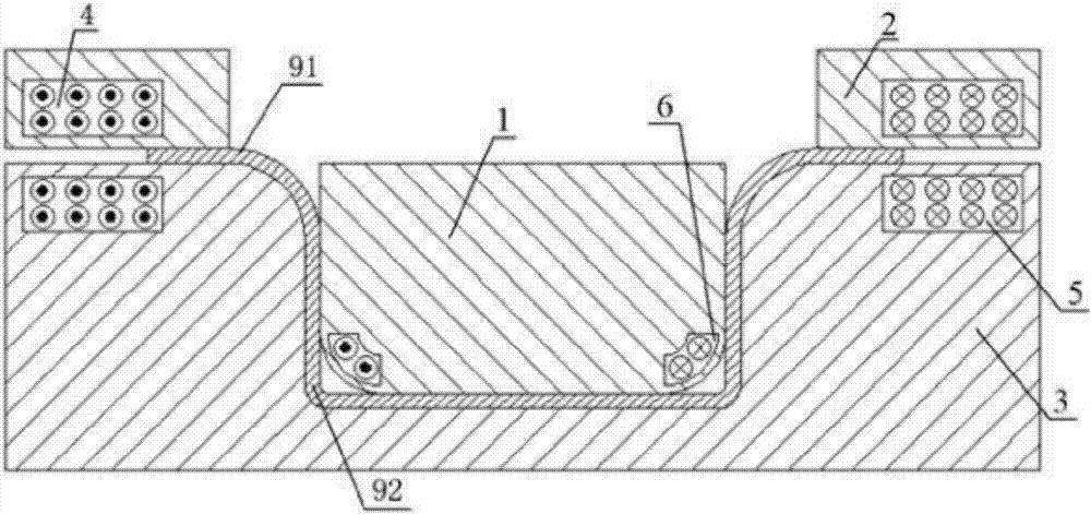 Electromagnetic forming device and method of fillet of cylindrical part