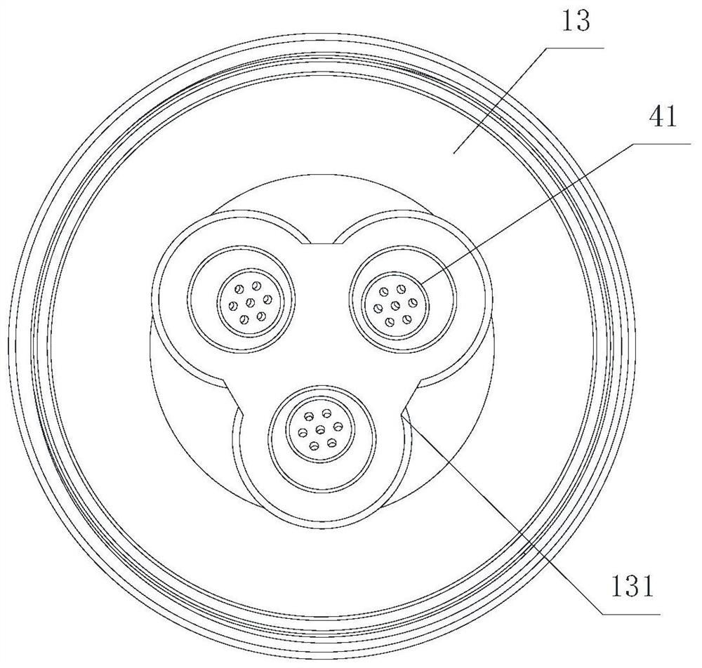 3D rotary spray water outlet device