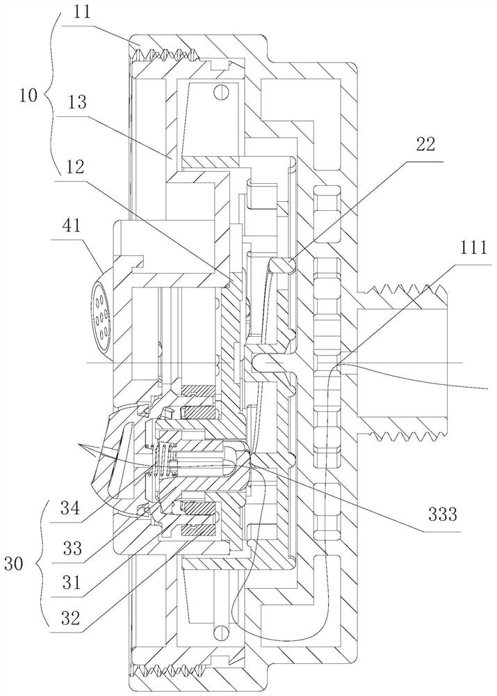 3D rotary spray water outlet device