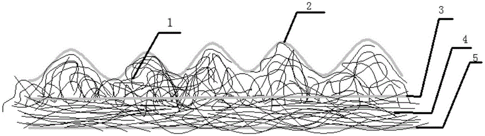 A kind of preparation method of silk/es semi-open pore structure nonwoven material