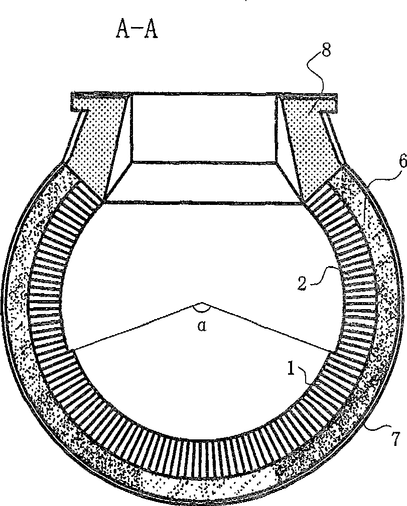 Inner lining structure for torpedo pot and aluminium carbonize silicon carbide brick and high aluminium brick used for torpedo pot