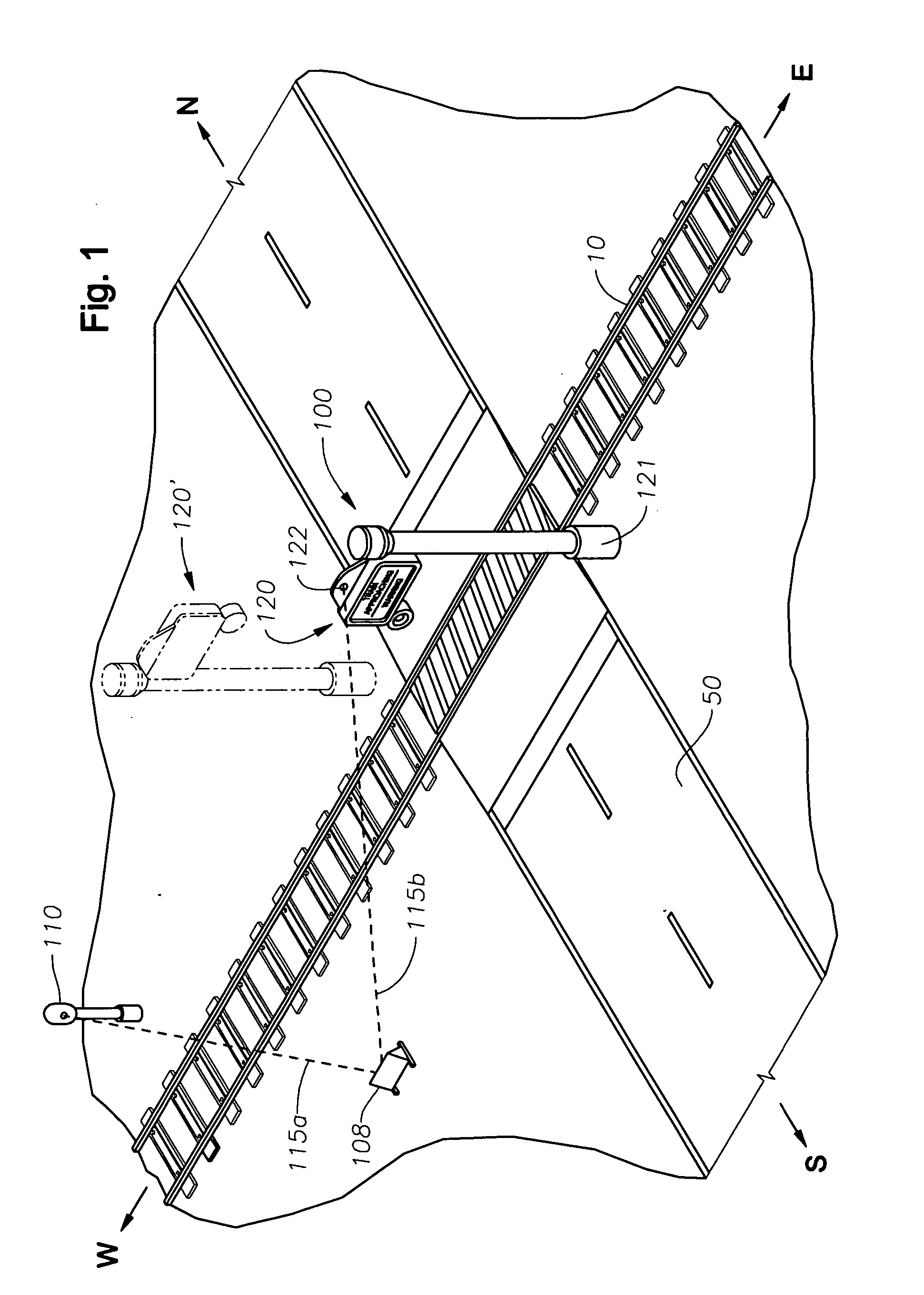 Traffic crossing warning device, and method for warning of an oncoming locomotive object