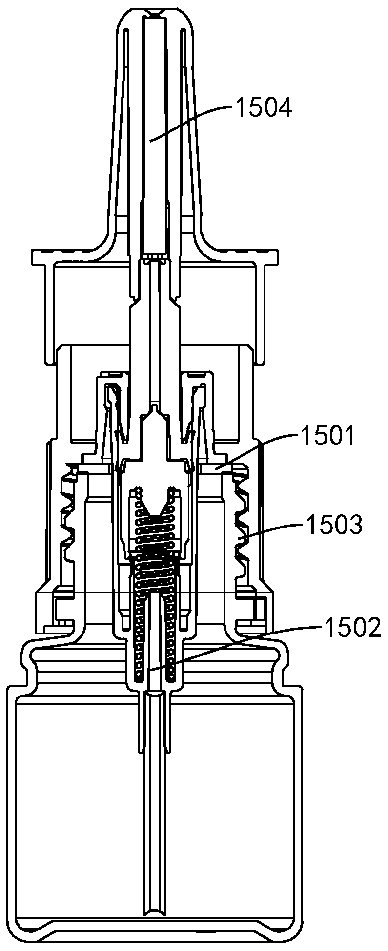 Assembly detection equipment for nasal cavity spray pump