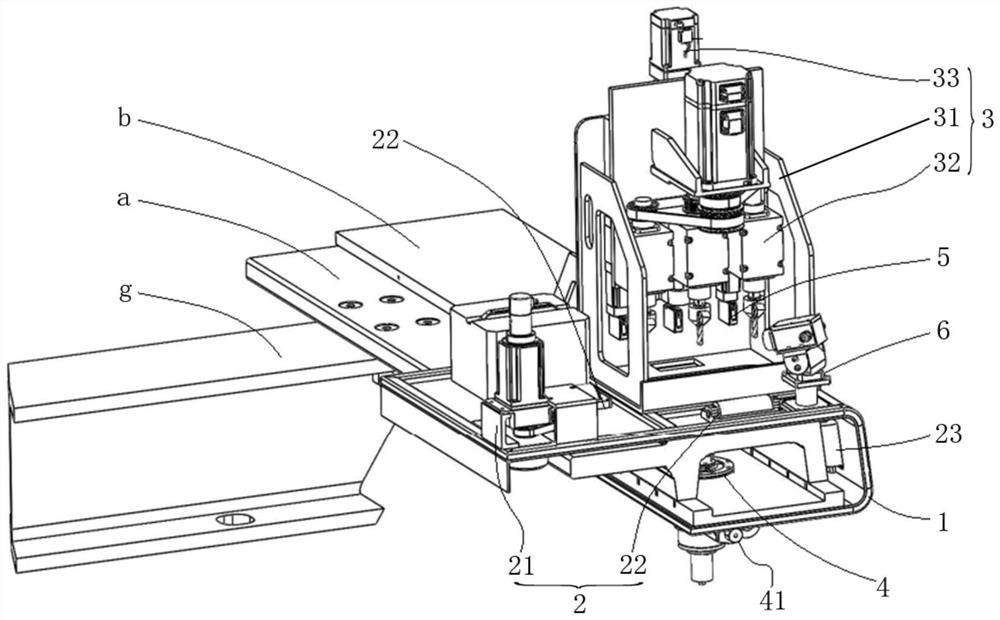 Automatic drilling device for magnetic suspension track panel induction plate