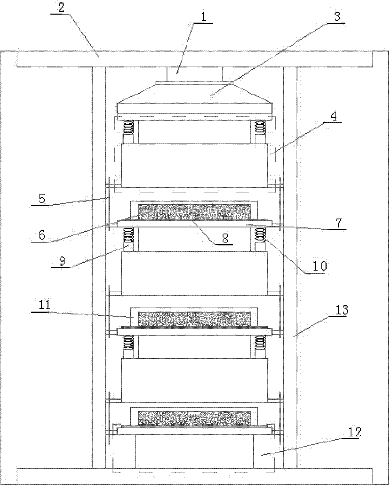 Automatic filter-pressing dehydration device and working method thereof