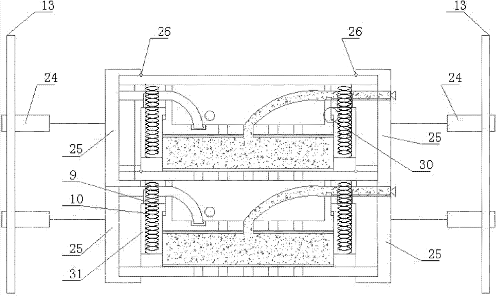 Automatic filter-pressing dehydration device and working method thereof