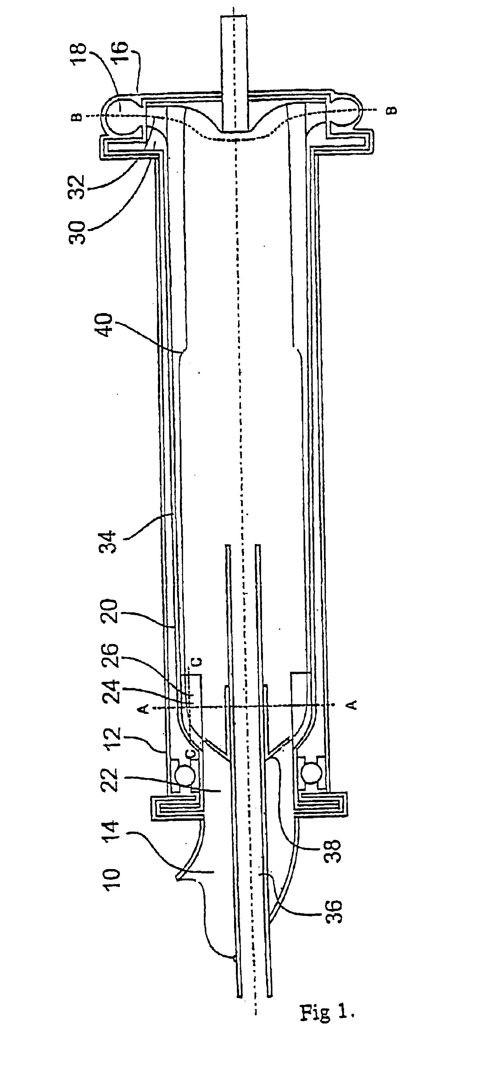 Degassing centrifugal apparatus, process for pumping and degassing a fluid and process for producing paper or board