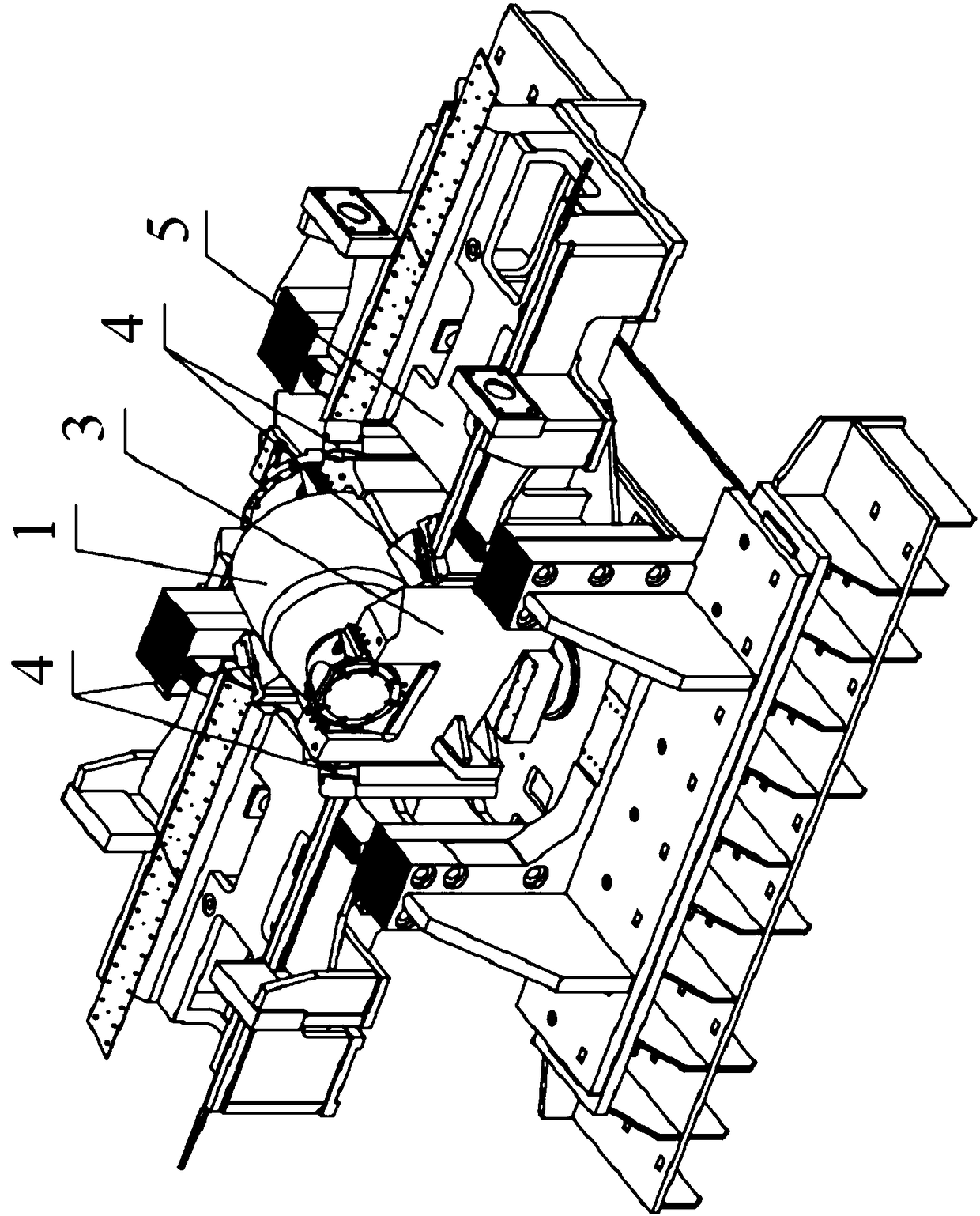 Slant wedge locking device for eliminating clearance of rotating drum of oblique rolling machine and oblique rolling machine