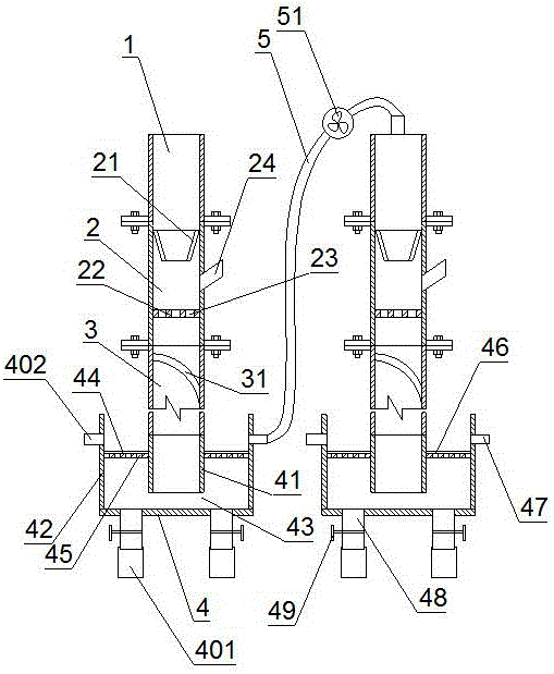 Tubular coagulation reaction device for sewage treatment