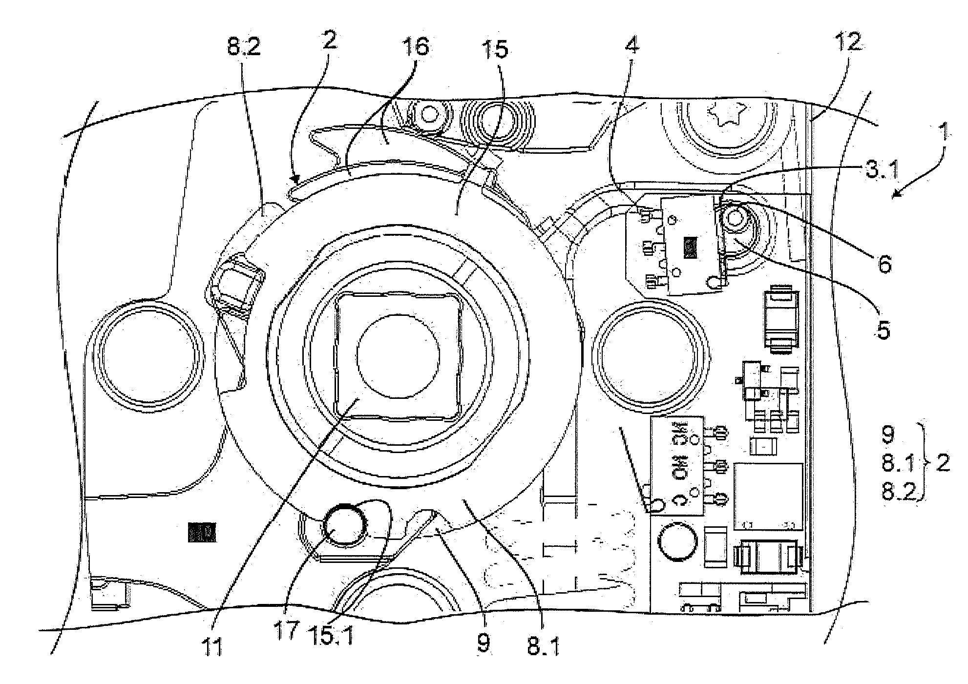 Lock with a door handle contact