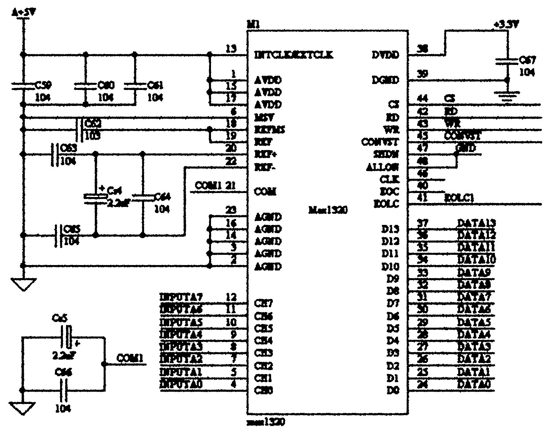 Turbine status data acquisition device based on personal computer 104 (PC104) bus