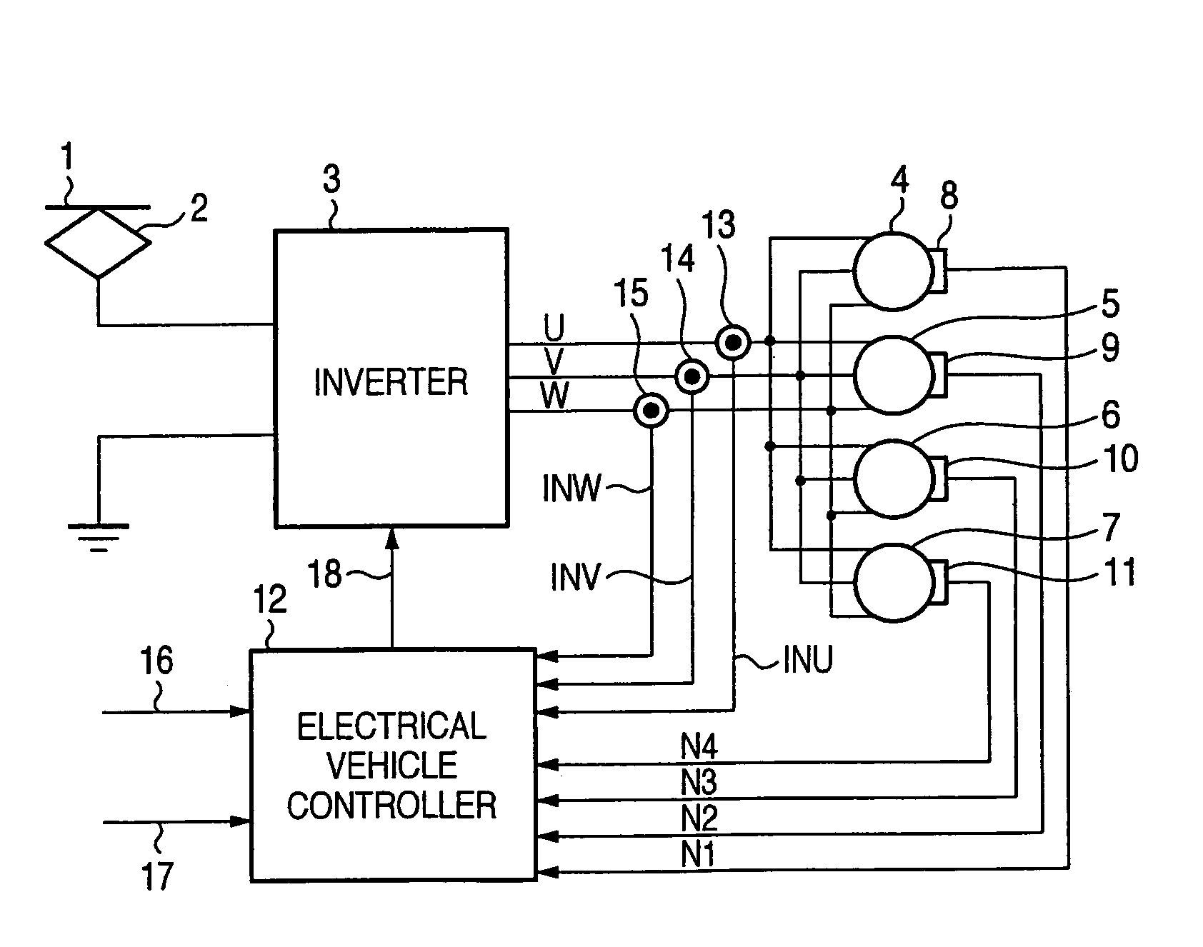 Electrical vehicle controller