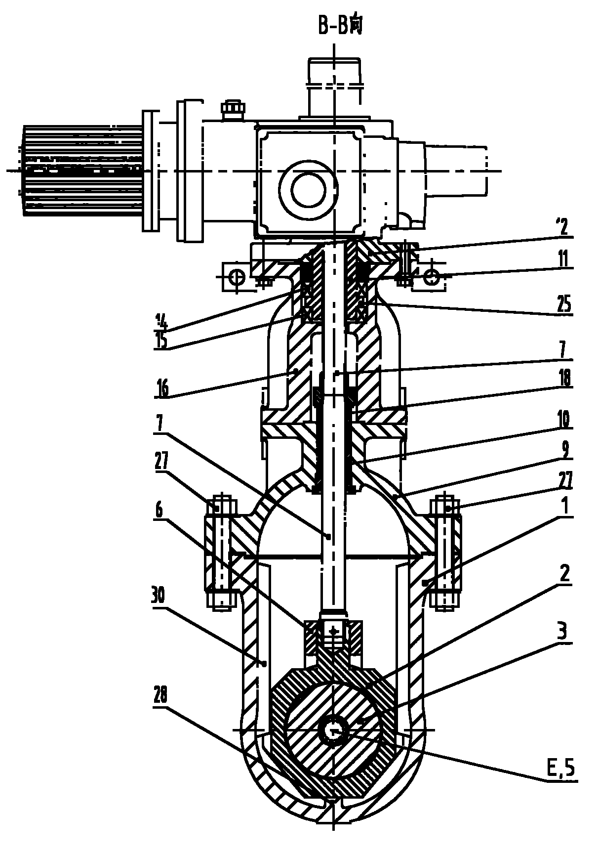 Nuclear second-stage electric V-shaped brake valve