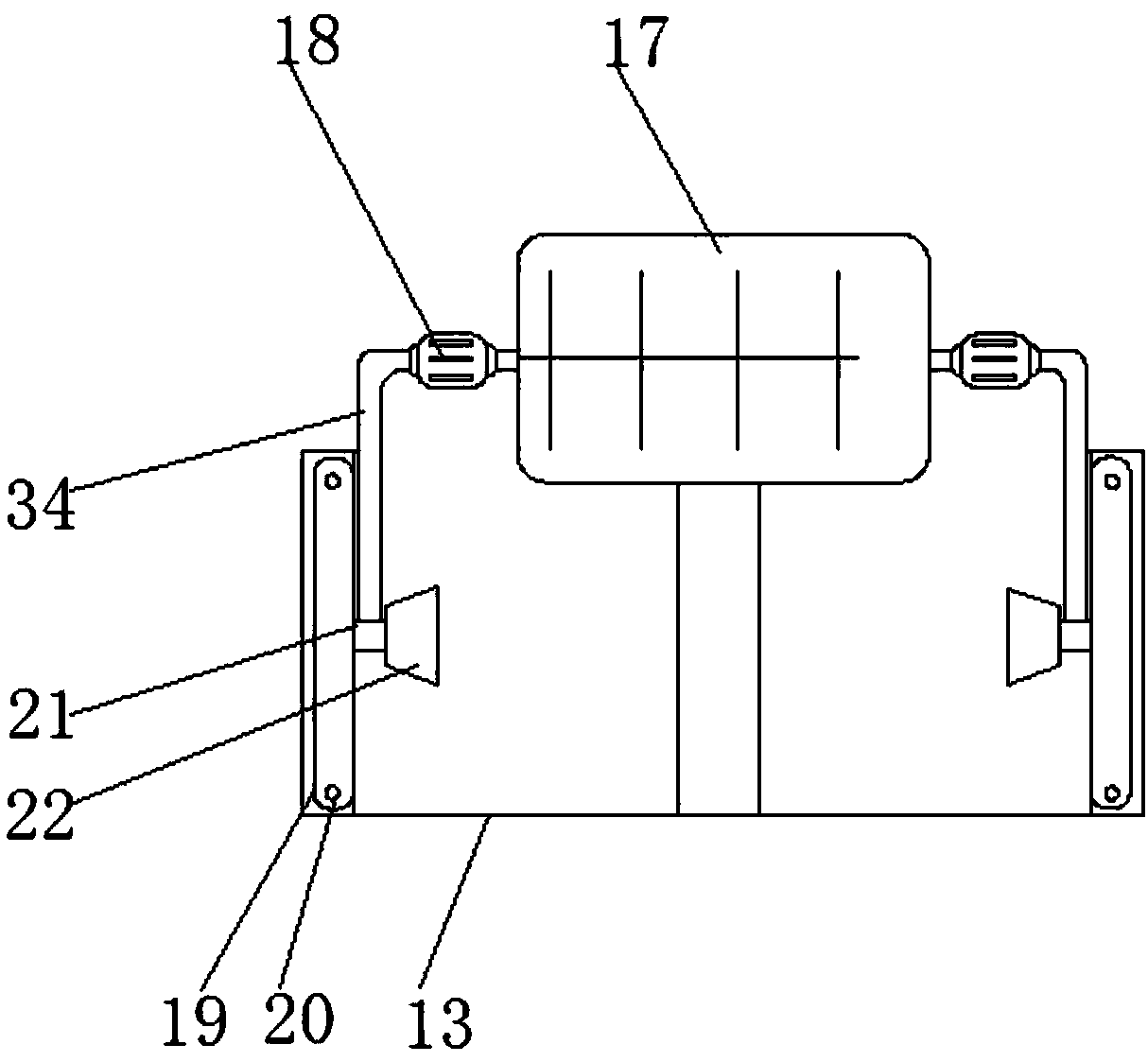 Steel plate spring clamping hoop forming device