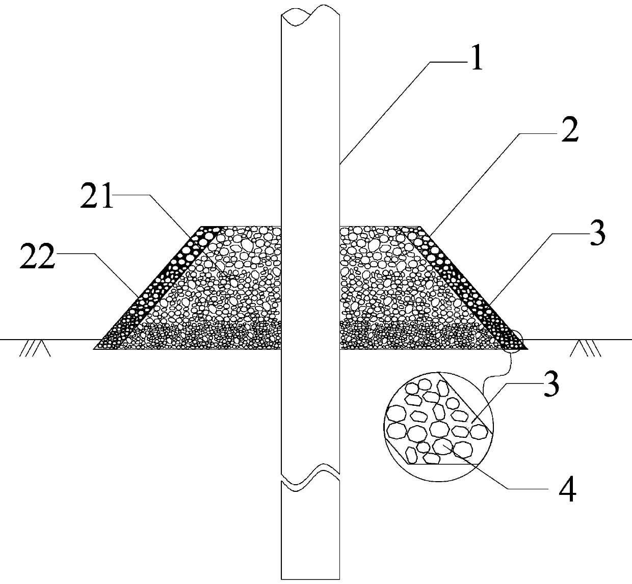 Offshore wind power single pile-friction cone composite foundation and construction method thereof