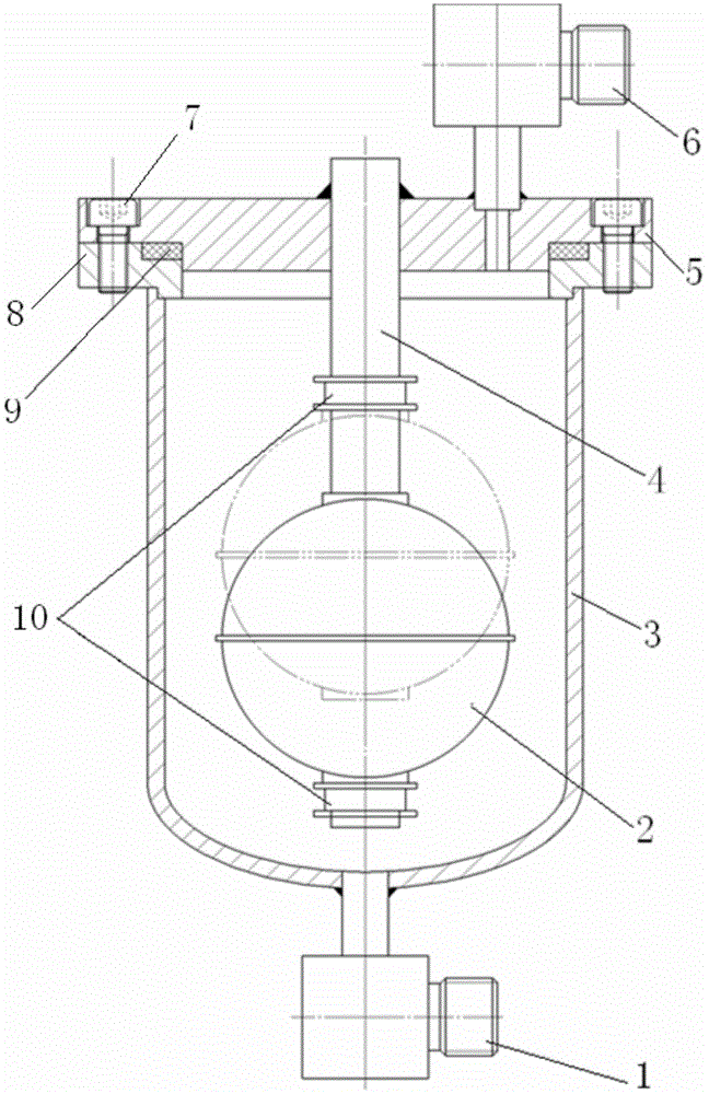 Full-liquid displaying device for filling propellant for satellite