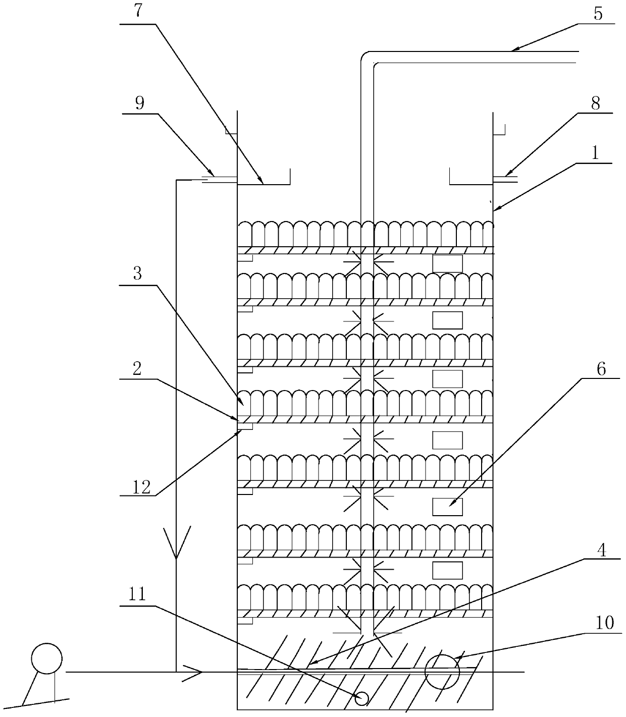 A high-efficiency bin-type micro-electrolysis generator and its wastewater treatment process