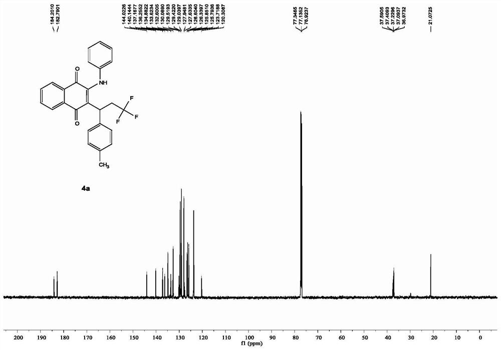 2-trifluoroalkyl-1, 4-naphthoquinone compound and synthesis method thereof