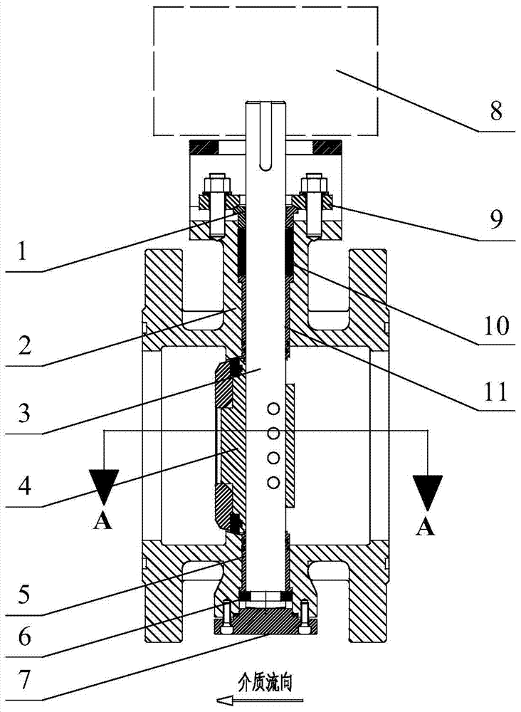 A triple eccentric sealing butterfly valve with a sealing ring