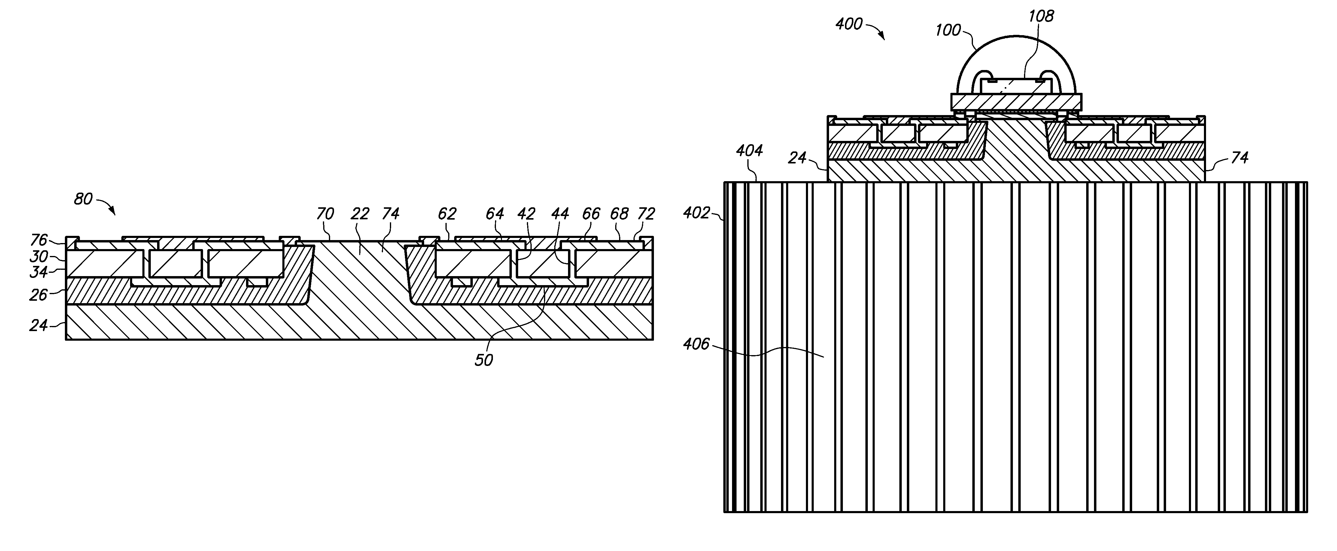 Method of making a semiconductor chip assembly with a post/base heat spreader and horizontal signal routing