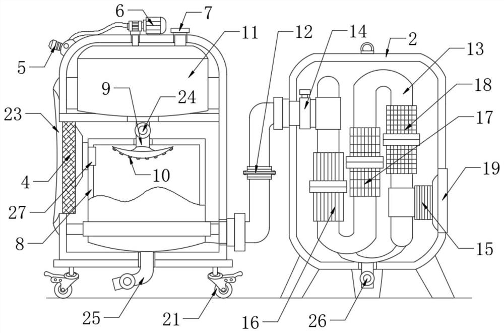 A high-efficiency and energy-saving central dust collector