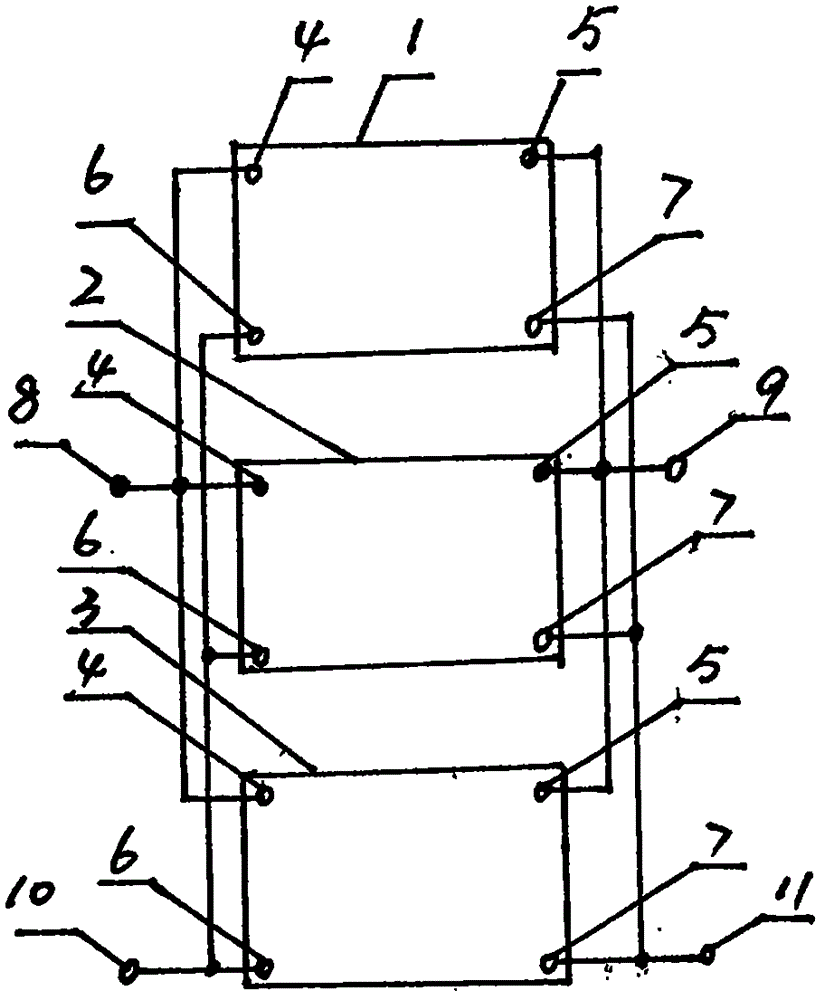 Heat exchanger with 2-20 flow paths