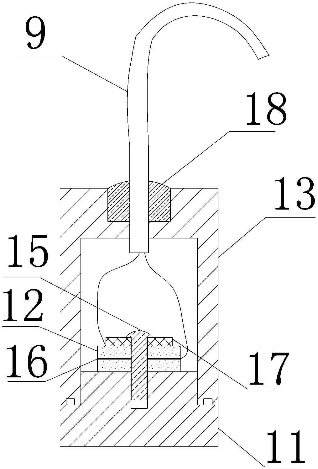 In-hole shear wave source and method for testing wave speed by using cross-hole method