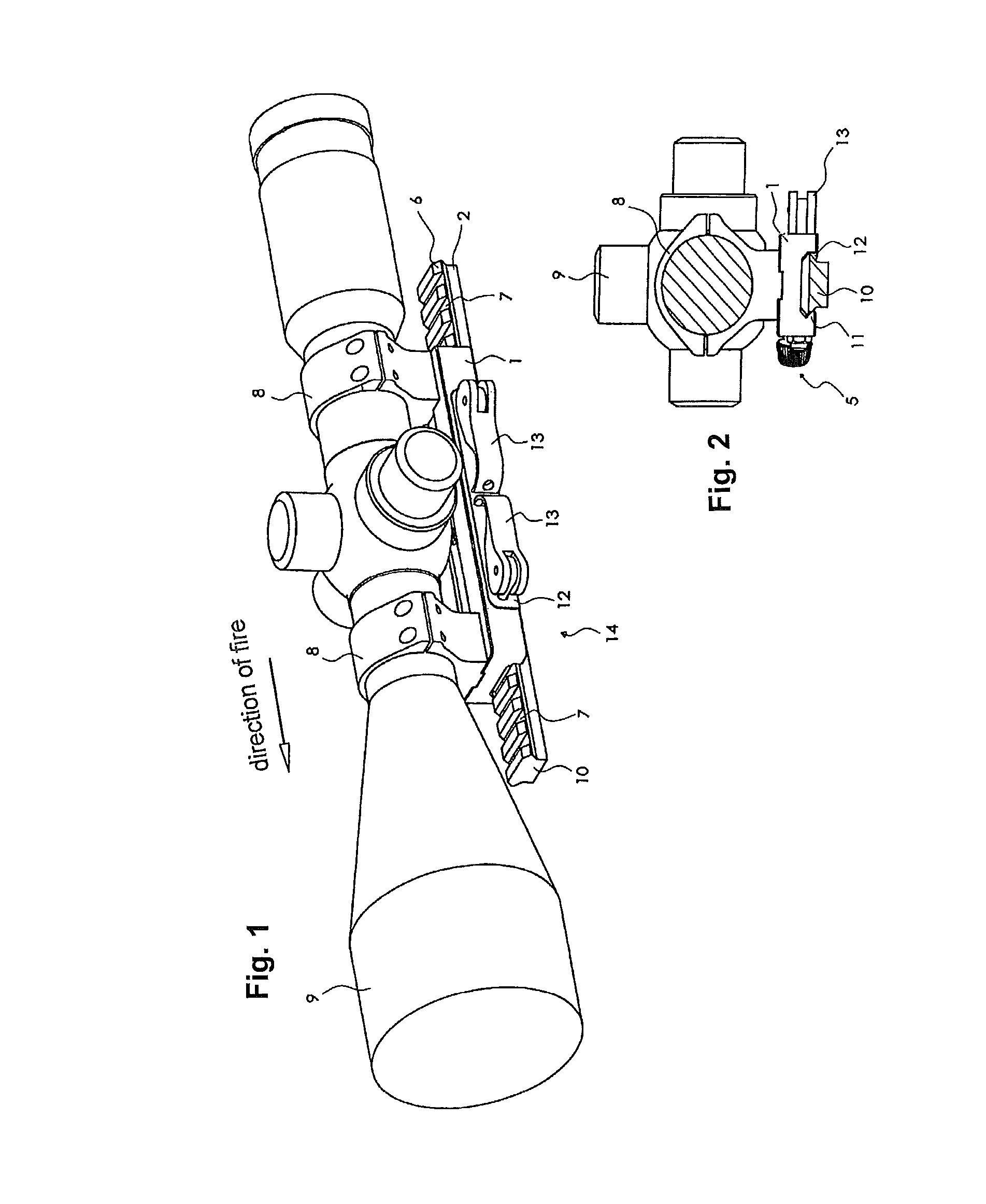 Device for mounting an additional device to a firearm