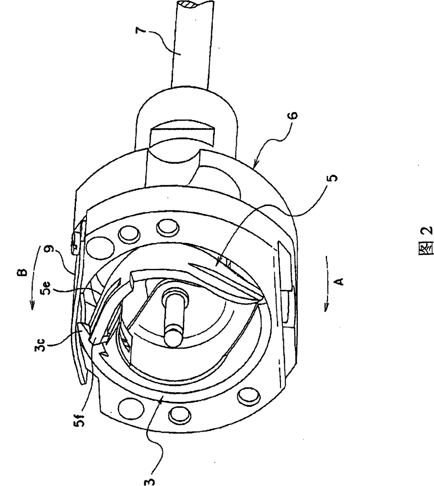 Semi-rotating kettle device of sewing machine
