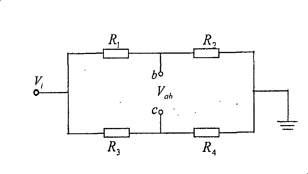 Automatic control method for RF amplifier gain based on varying electrical bridge principle