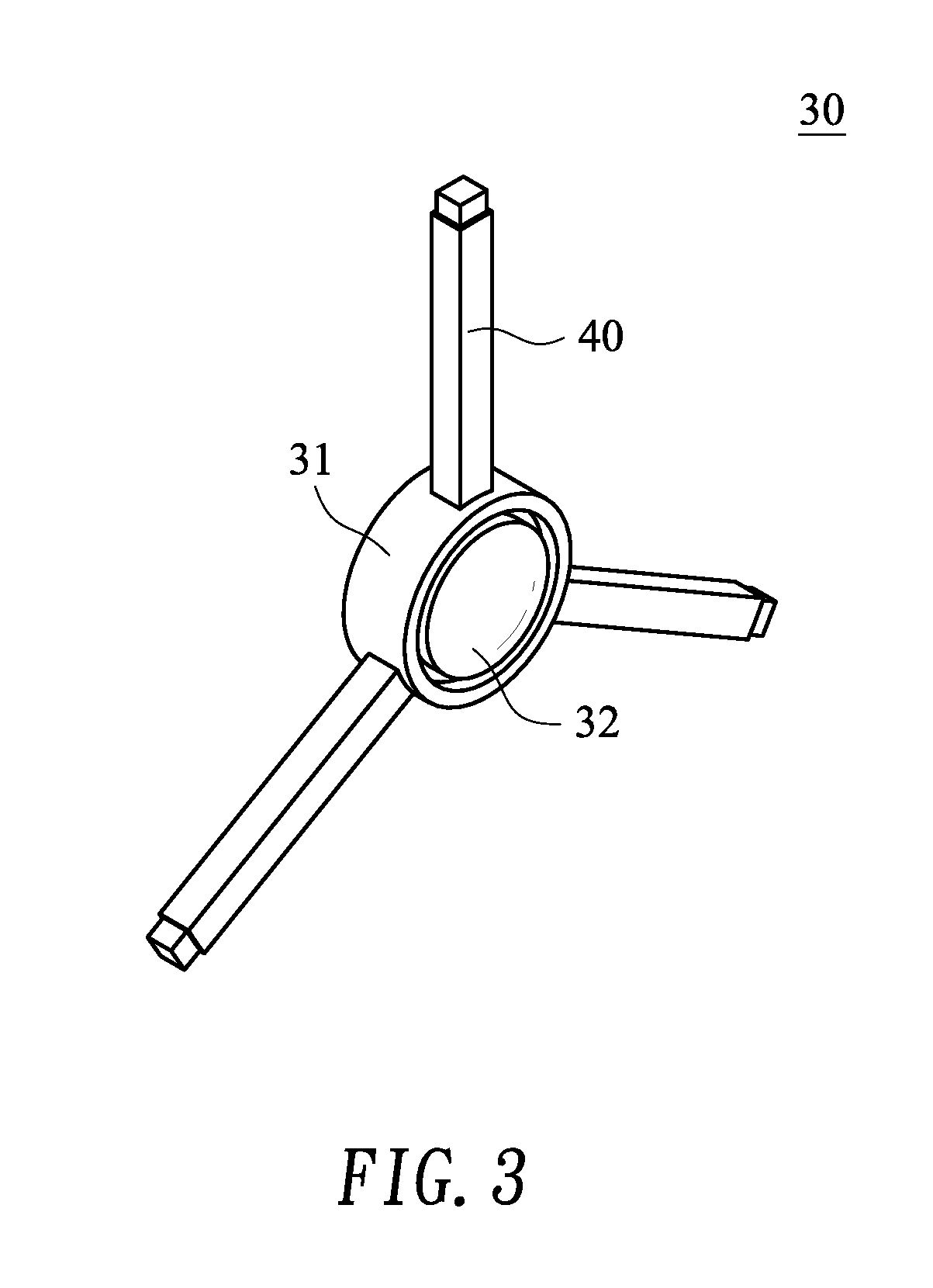 Variable focus spot light with spin type focusing structure