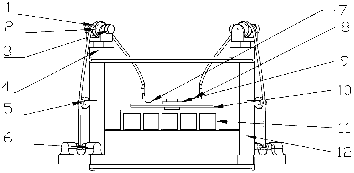 Rope driven intelligent bin smoothing parallel robot