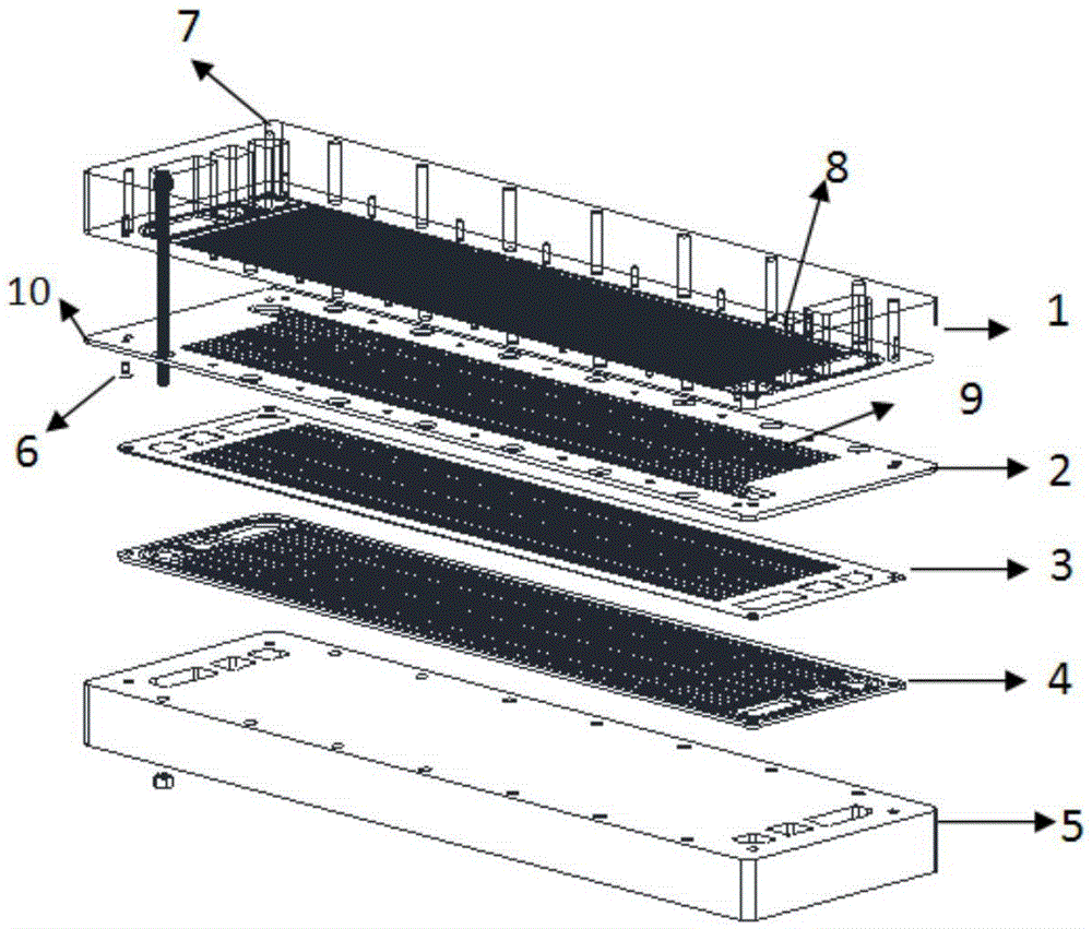 A visualization device and method for fluid distribution of a fuel cell bipolar plate flow field