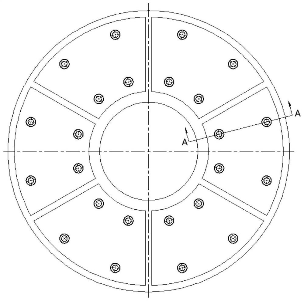 An aluminum-steel combined rail vehicle brake disc